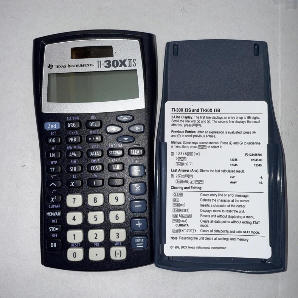 Texas Instruments TI-30X IIS Scientific Calculator w/ Cover Tested Working
